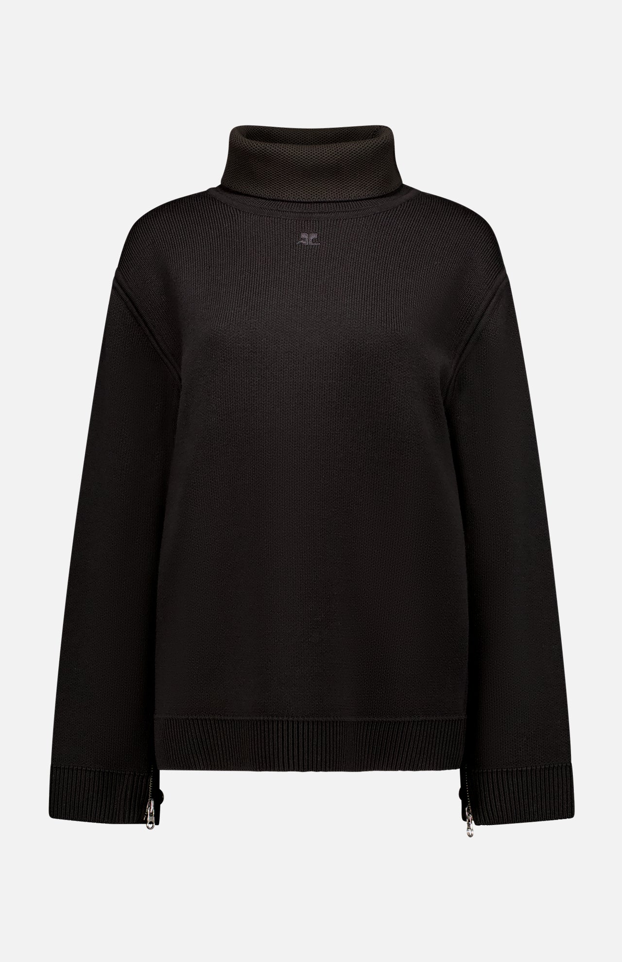 Zipped Maxi Mockneck Sweater