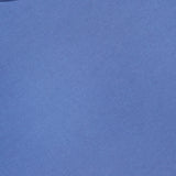 Close-up of the Hunt Cotton Short Sleeve Crew T-shirt by CROSSLEY, featuring a smooth, unpatterned blue fabric and round neckline. A white CROSSLEY label is visible at the top left, highlighting quality Italian knitwear.