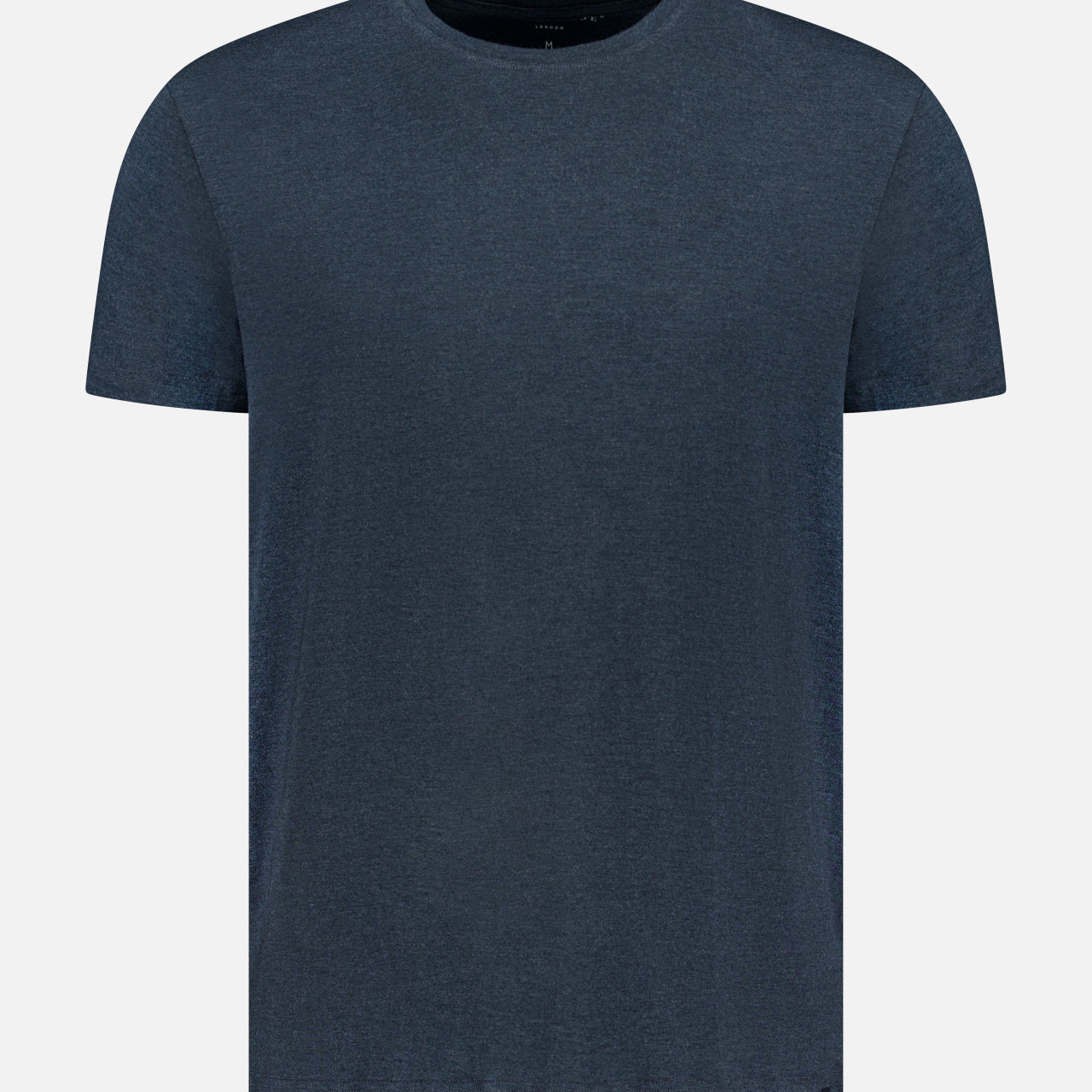 The DEREK ROSE Ethan Micro Modal Stretch T-shirt is a solid dark blue, short-sleeve crew-neck crafted from a breathable micro modal blend, shown on a white background.
