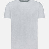 The DEREK ROSE Ethan Micro Modal Stretch T-Shirt is a light gray, short-sleeve crew neck featuring a soft, minimalistic design, shown against a plain white background.