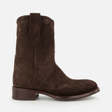 Salvatore Suede Mogano Western Boot