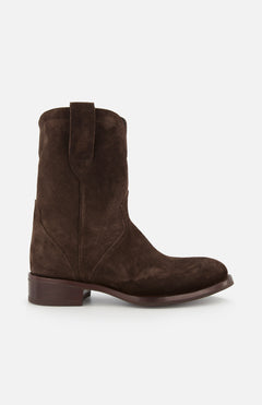DI BIANCOSalvatore Suede Mogano Western BootA.K. Rikk's