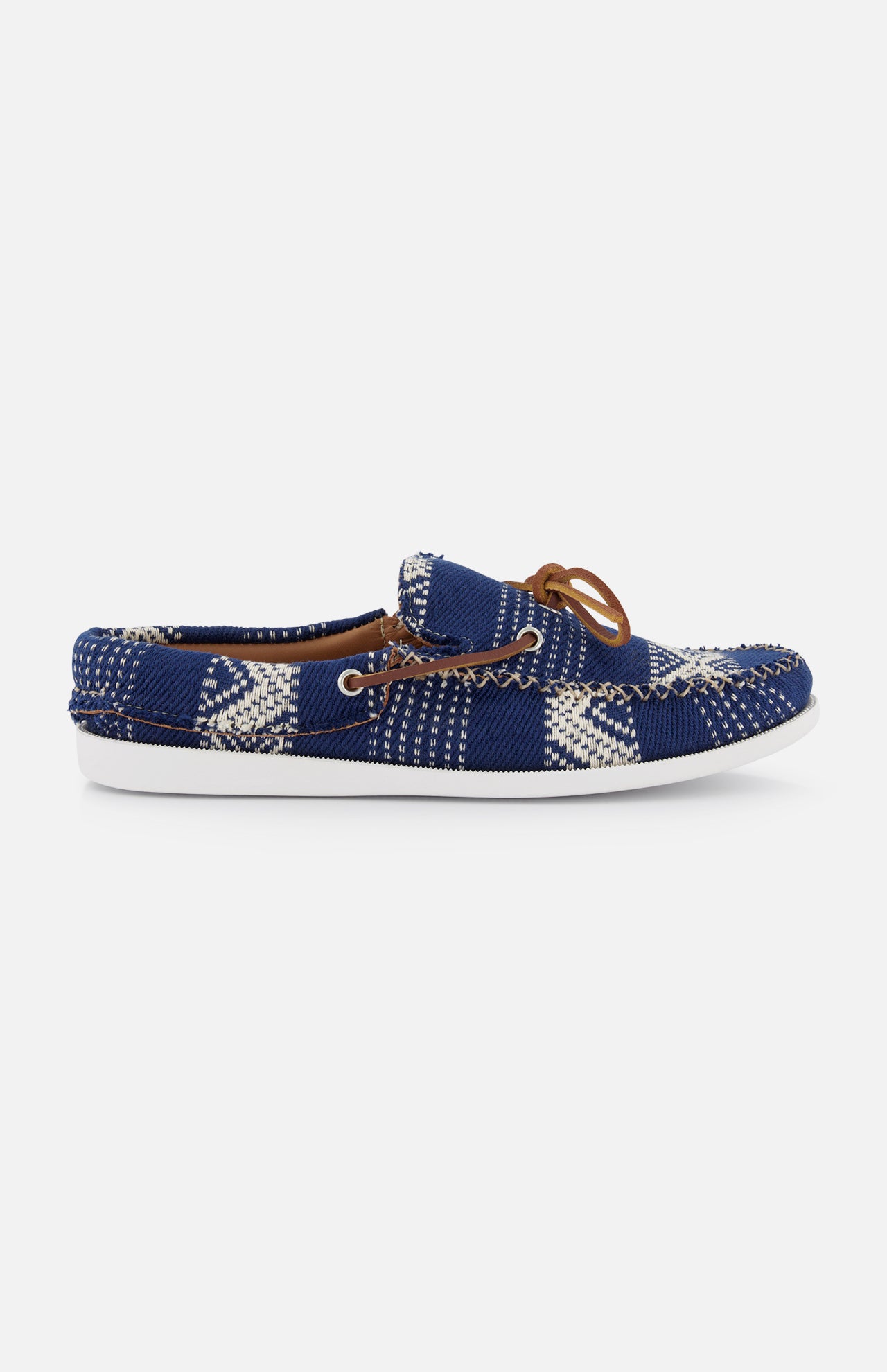 Navy Blanket Laced Moccasin (7406413643891)