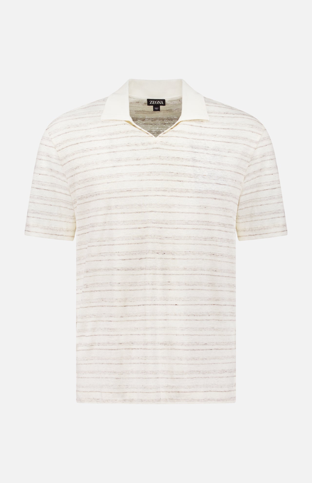Linen and Silk Blend Polo Shirt (14651373584747)