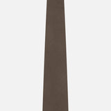 The Oasi Cashmere Jacquard Tie by ZEGNA, crafted in Italy, features a pointed tip and is shown in plain brown against a white background.