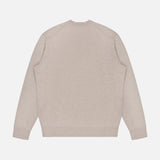 The ZEGNA Oasi Cashmere V-Neck Sweater in light beige is displayed laid flat with the back facing up against a white background.