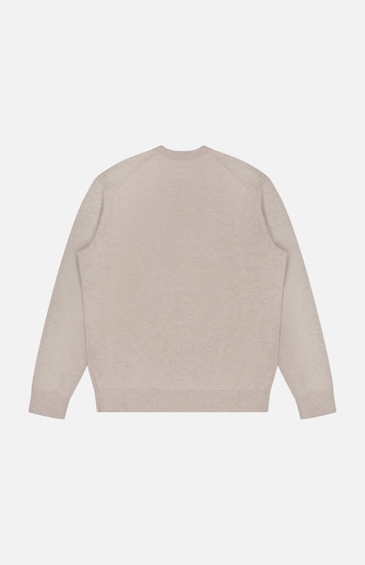 The ZEGNA Oasi Cashmere V-Neck Sweater in light beige is displayed laid flat with the back facing up against a white background.