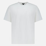 The Pure Cotton T-Shirt by ZEGNA is a classic white 100% cotton crew neck with short sleeves, shown against a light gray background.
