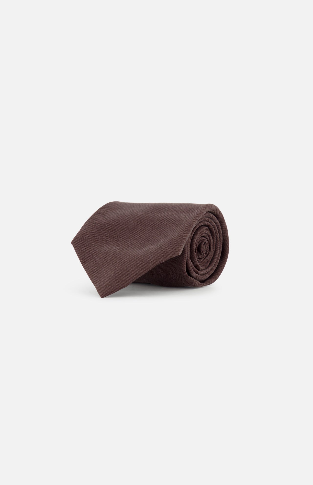 A rolled-up ZEGNA Silk Neck Tie is displayed on a white background.