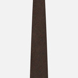 A Wool Jacquard Tie by ZEGNA in brown, crafted from pure wool with a subtle textured pattern, is shown against a plain white background.