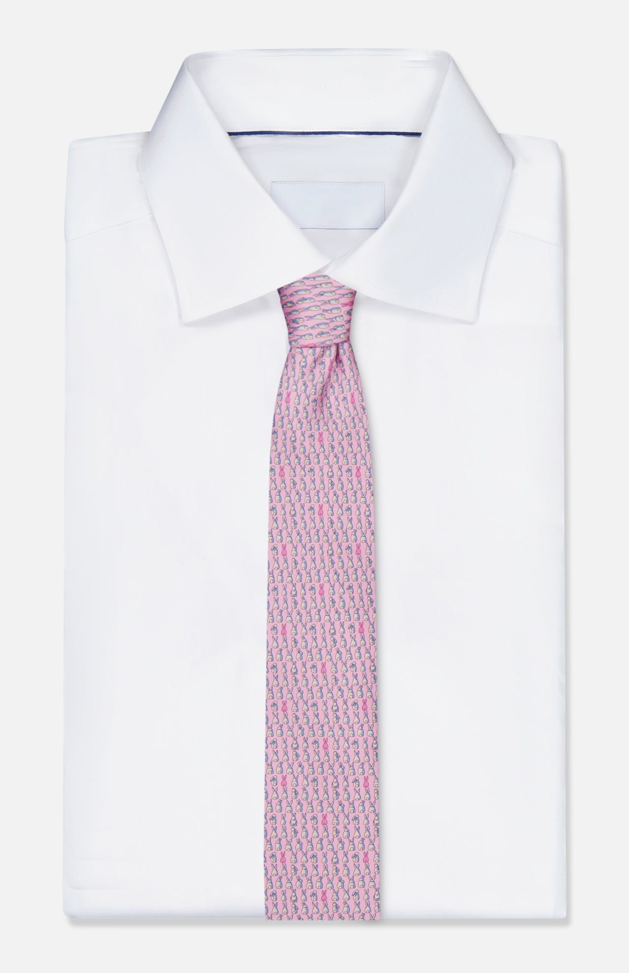 Rabbit Printed Silk Tie (14713444368747)