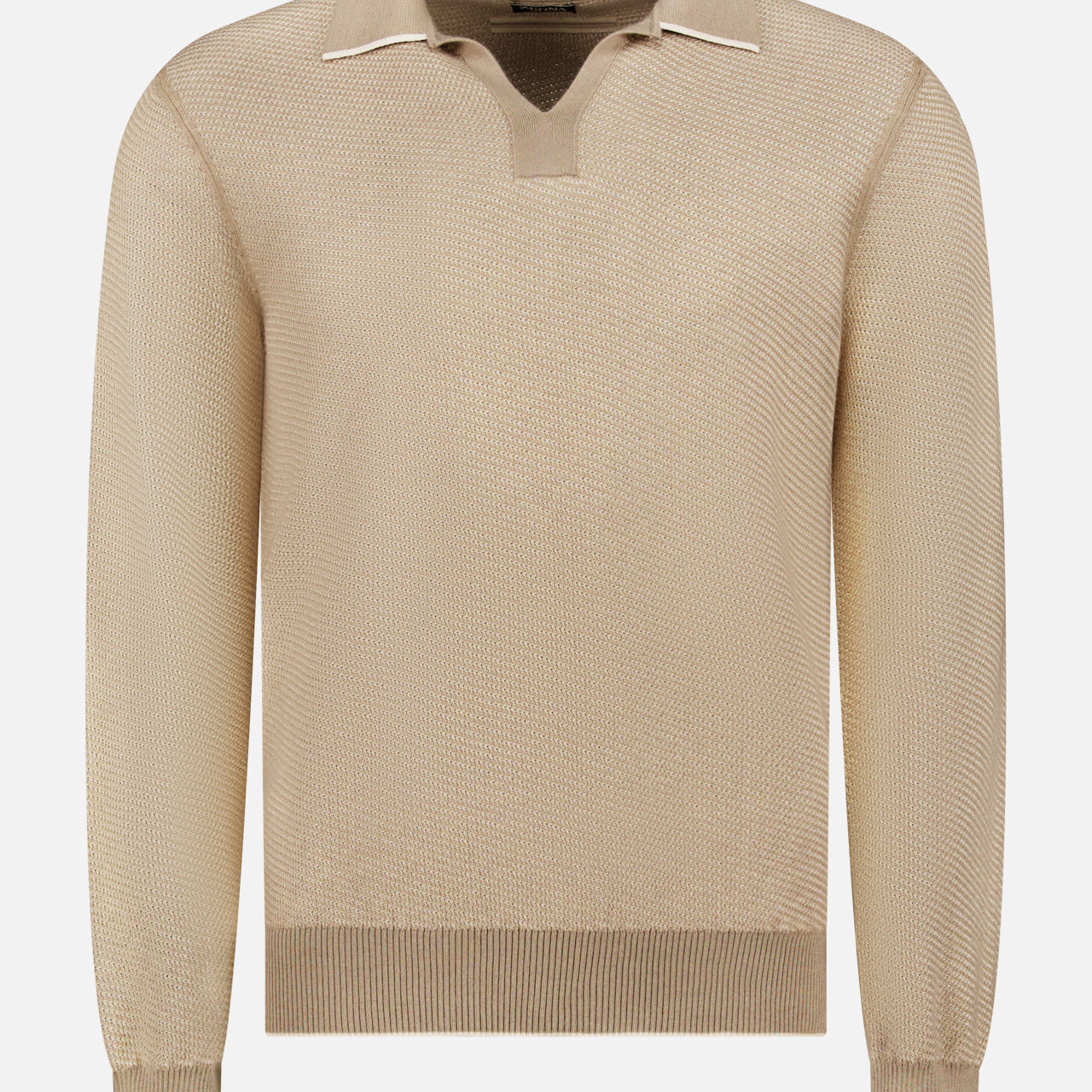 Silk and Cashmere Jacquard Polo Shirt (14627282354539)