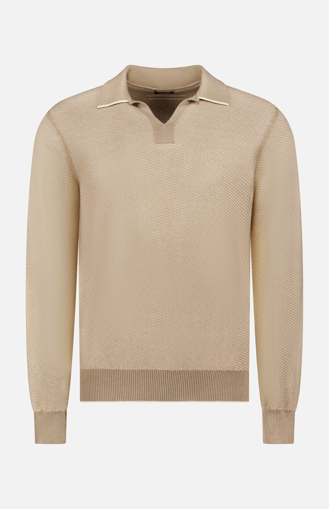 Silk and Cashmere Jacquard Polo Shirt (14627282354539)