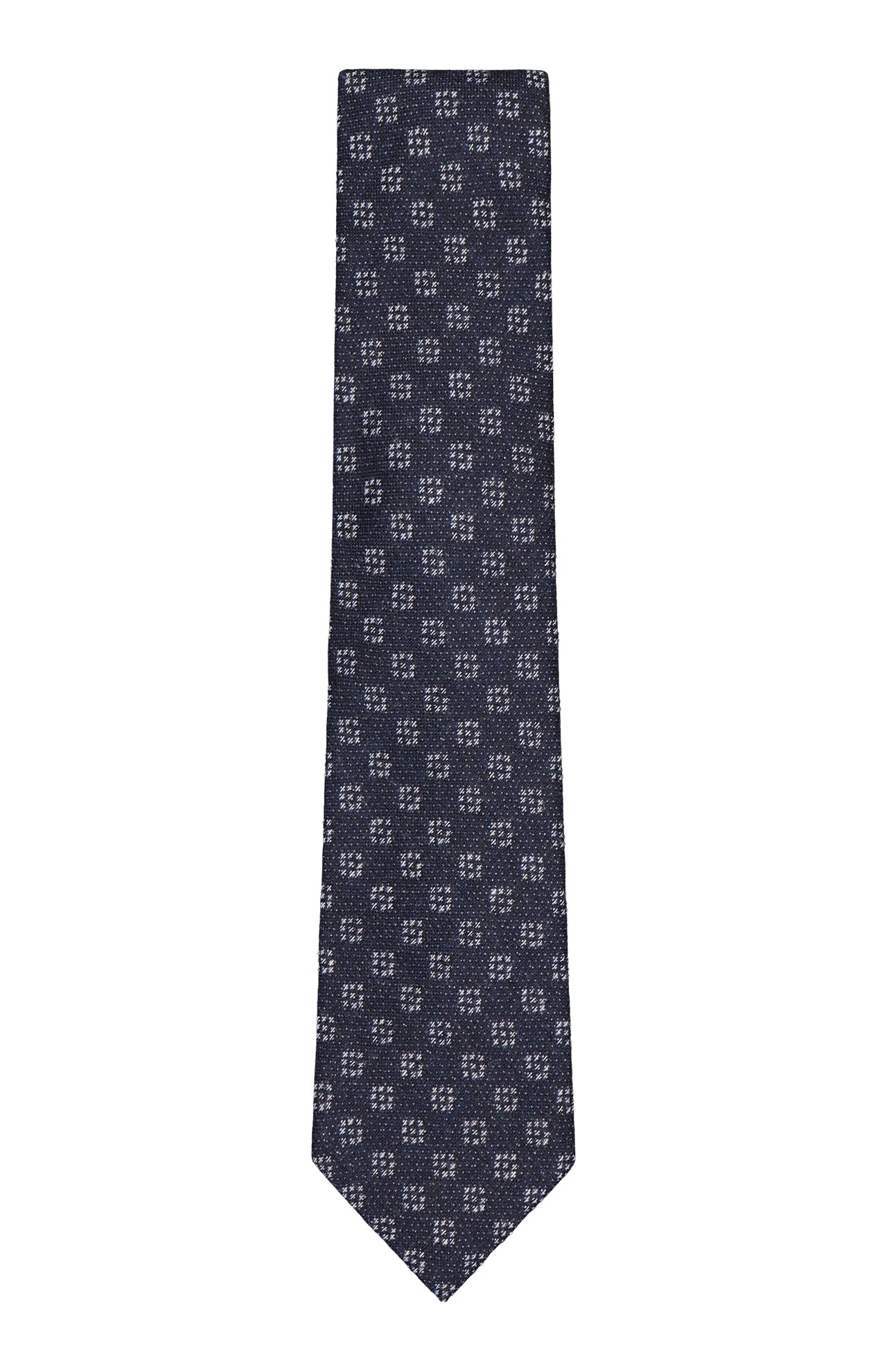 Silk and Wool Jacquard Tie (7192416878707)
