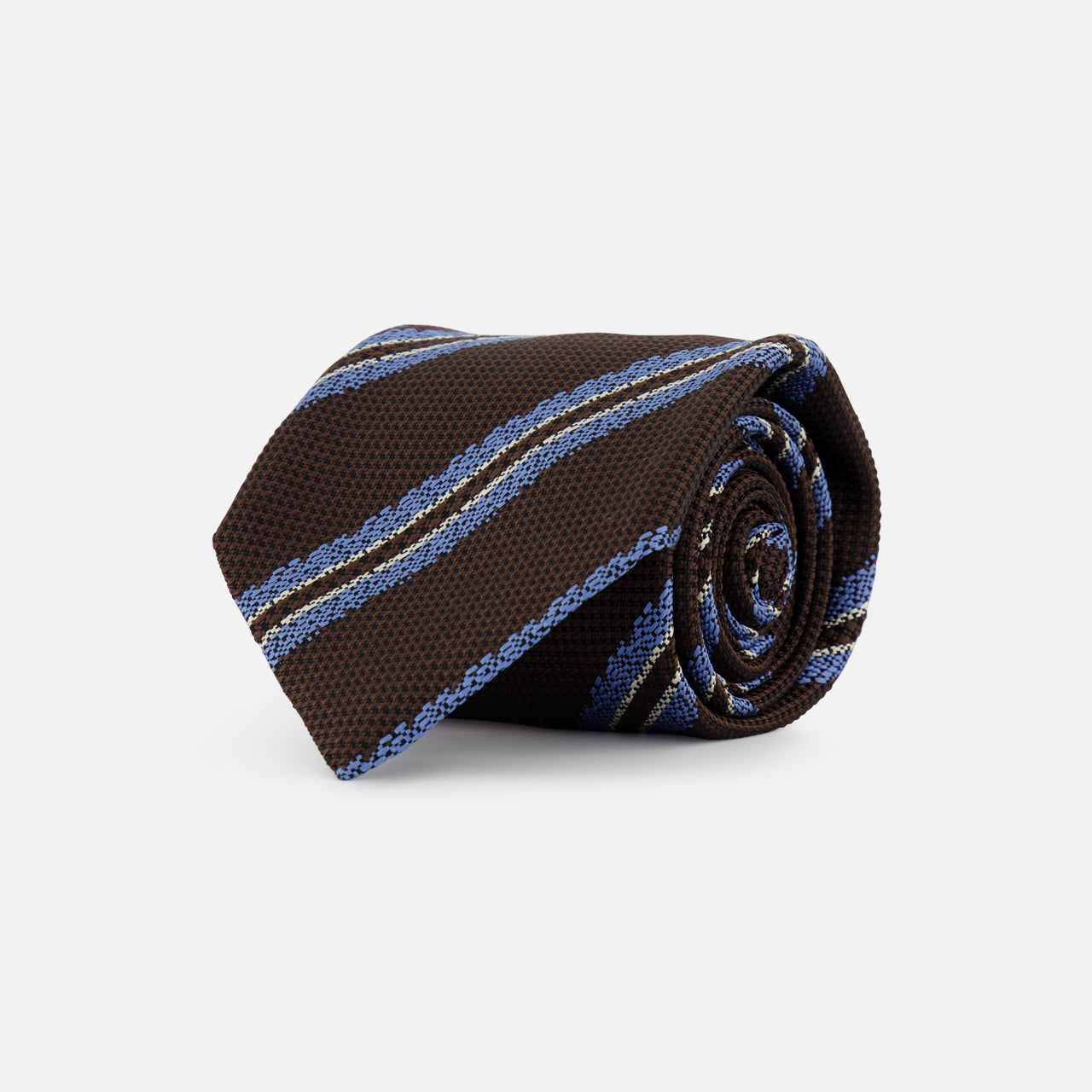 Silk Diagonal Stripes Jacquard Tie (14713444270443)