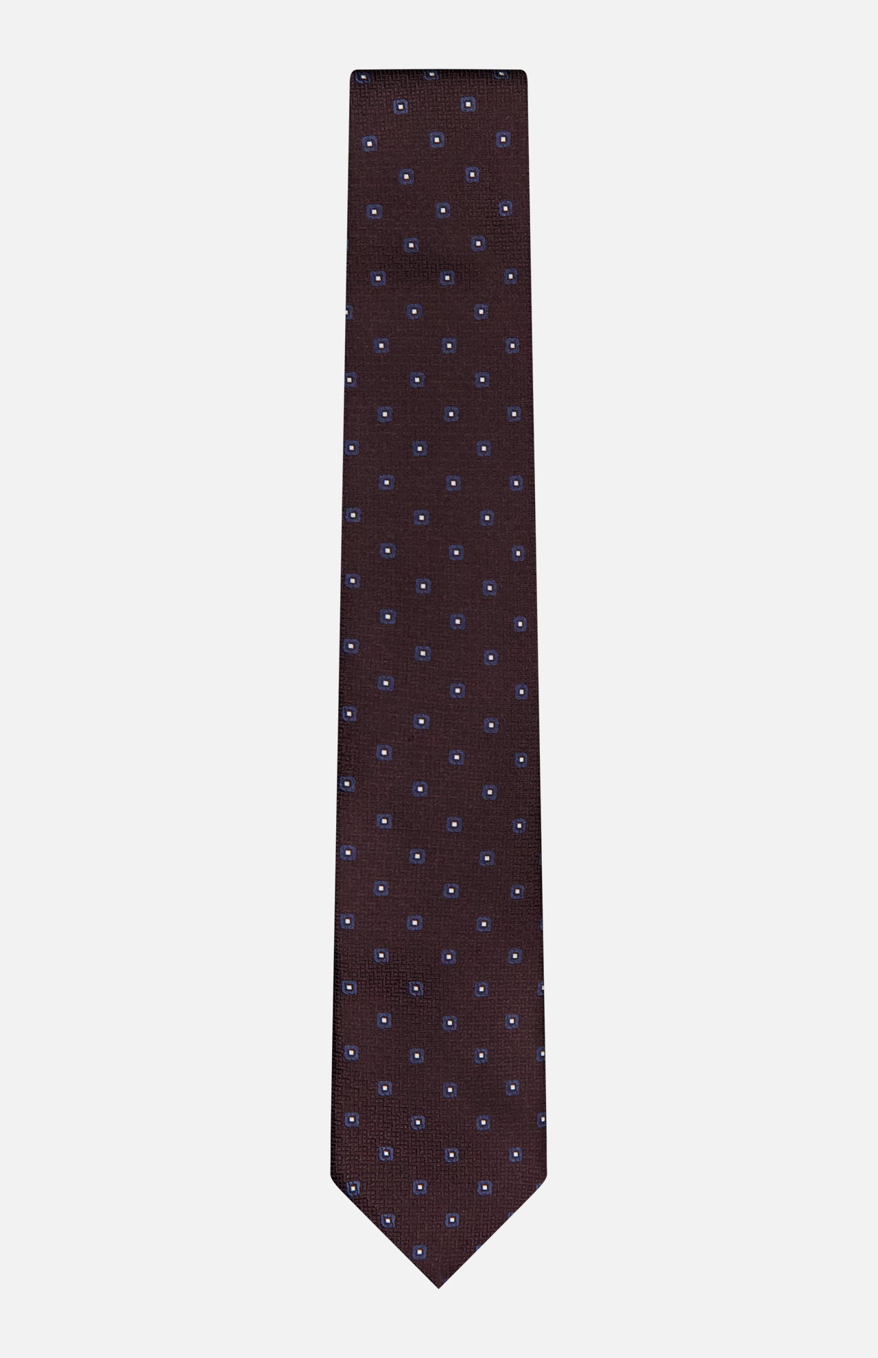 Silk Square Print Jacquard Tie (14713444204907)