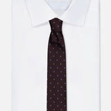 Silk Square Print Jacquard Tie (14713444204907)