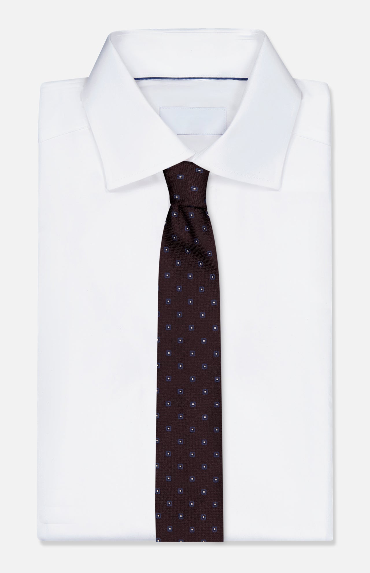 Silk Square Print Jacquard Tie (14713444204907)