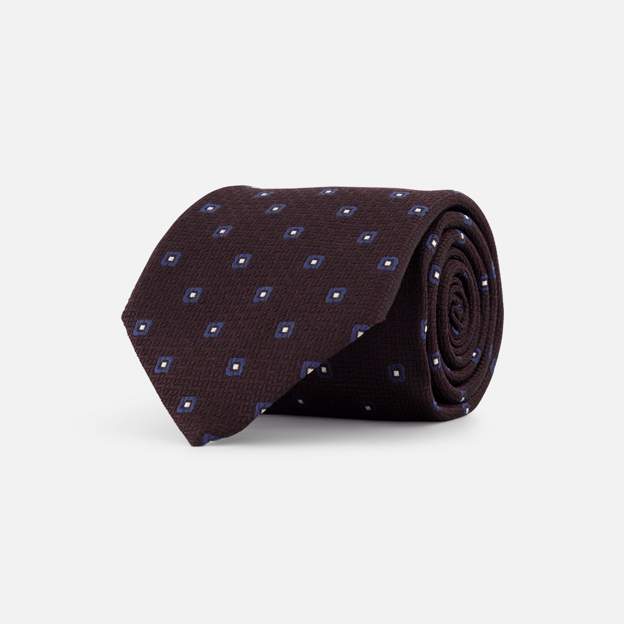 Silk Square Print Jacquard Tie (14713444204907)
