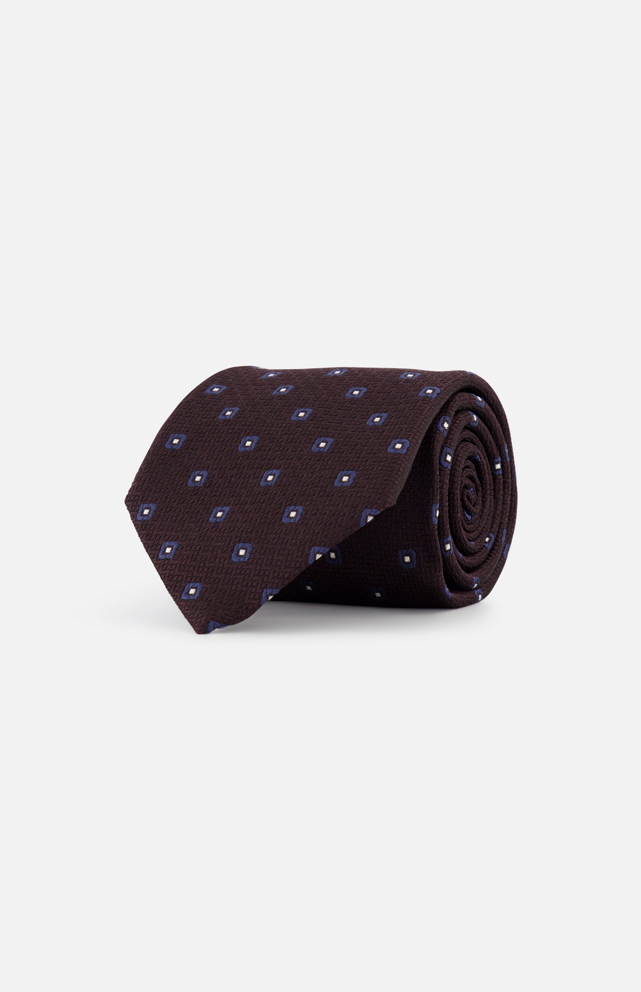 Silk Square Print Jacquard Tie (14713444204907)