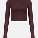 Cropped Fitted Turtleneck Top