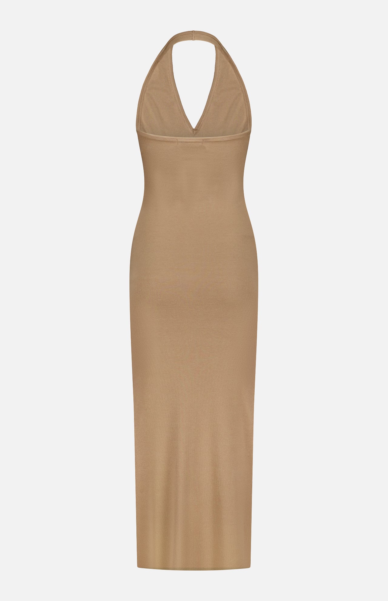 Slim Fit Halter Maxi Dress (14690370748779)