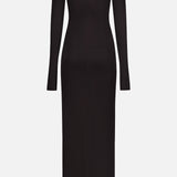 Long Sleeve Crewneck Maxi Dress (14673297736043)
