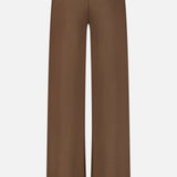 The ETERNE Oversized Wide Leg Sweatpant in brown, made from soft French Terry fabric and featuring an elastic waistband, is shown from the back against a plain white background.