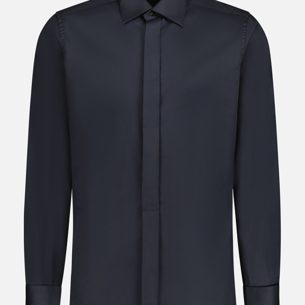 Black Twill Stretch Shirt (7200335822963)
