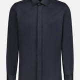 Black Twill Stretch Shirt (7200335822963)