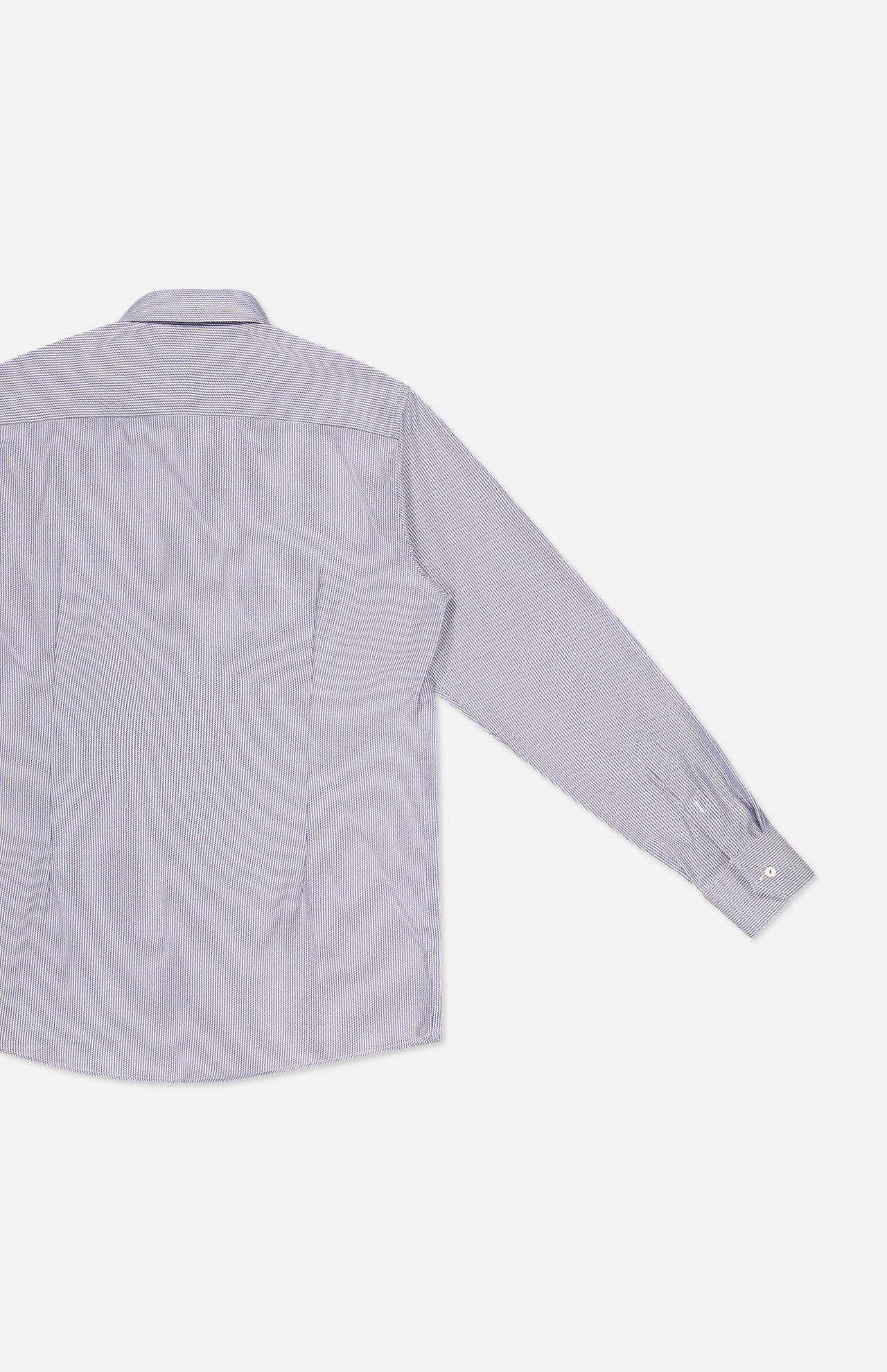 Dark Blue Striped Signature Twill Shirt (7569944412275)