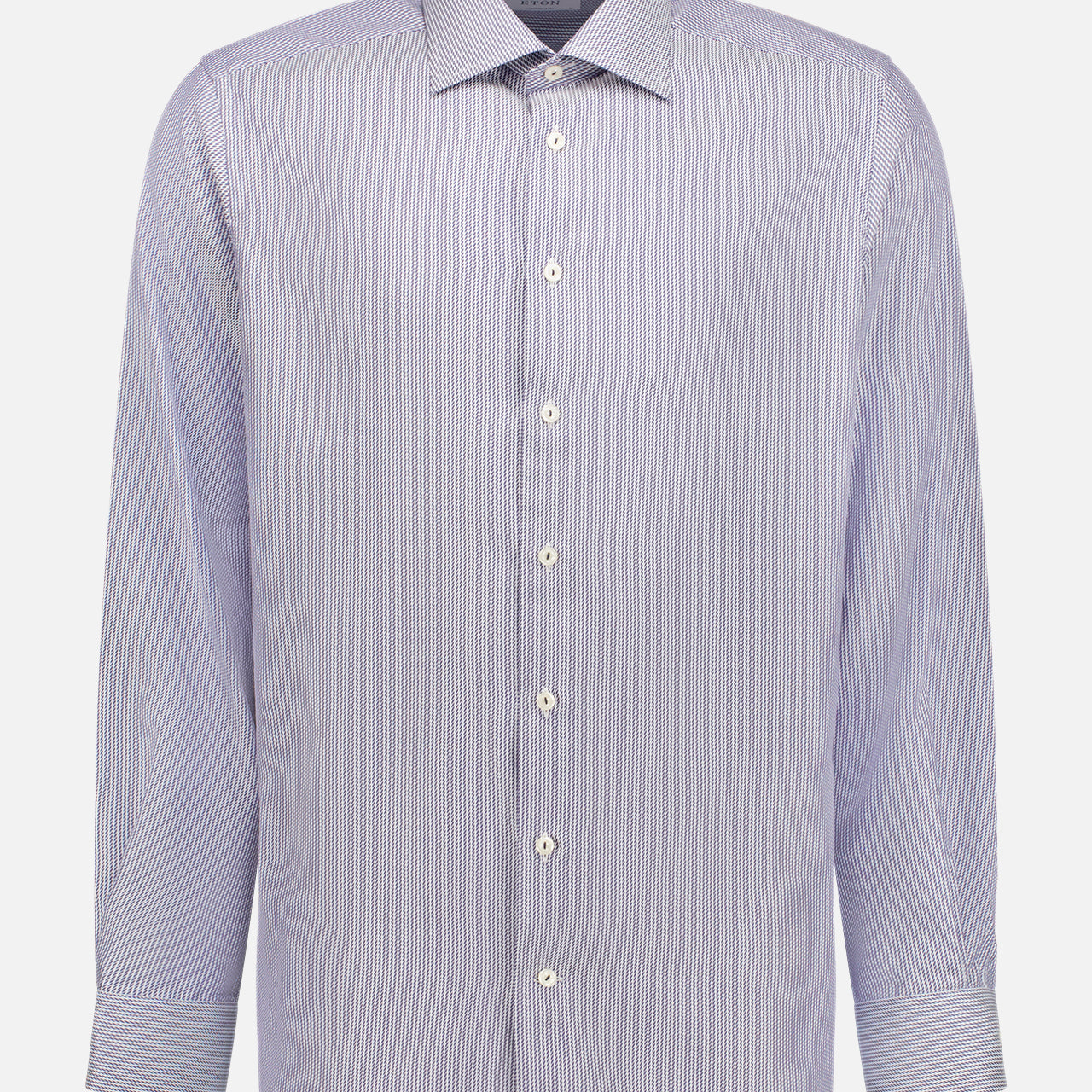 Dark Blue Striped Signature Twill Shirt (7569944412275)