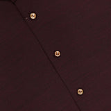 Dark Red Solid Merino Wool Shirt (7569944543347)