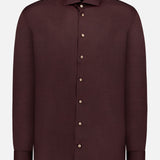 Dark Red Solid Merino Wool Shirt (7569944543347)