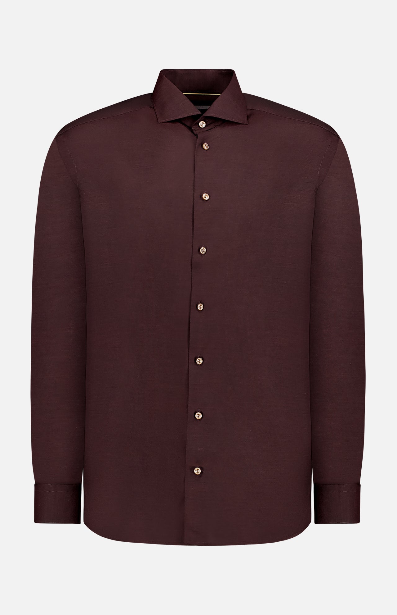 Dark Red Solid Merino Wool Shirt (7569944543347)
