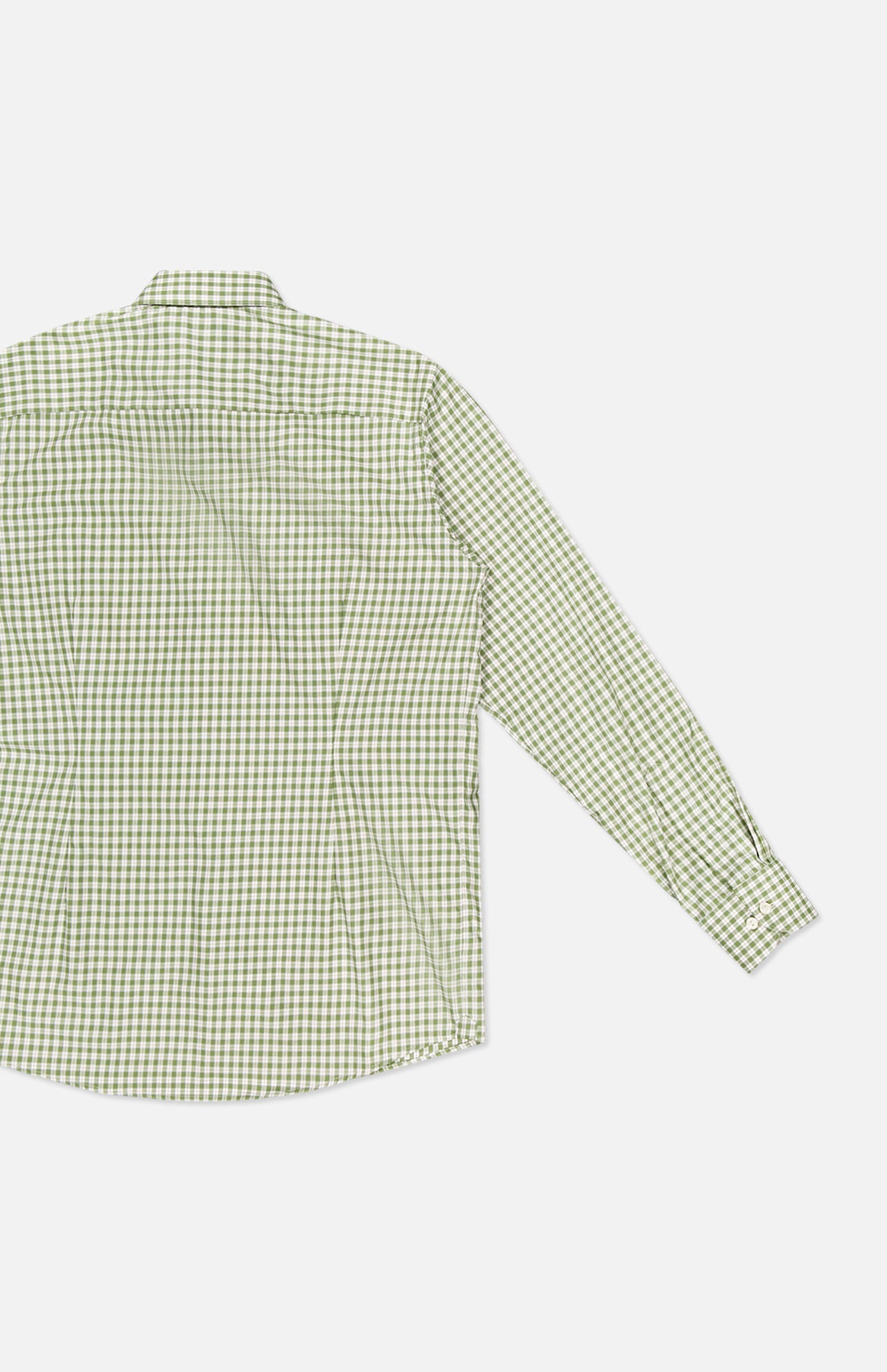 Mid Green Check Fine Twill Shirt (7569944608883)