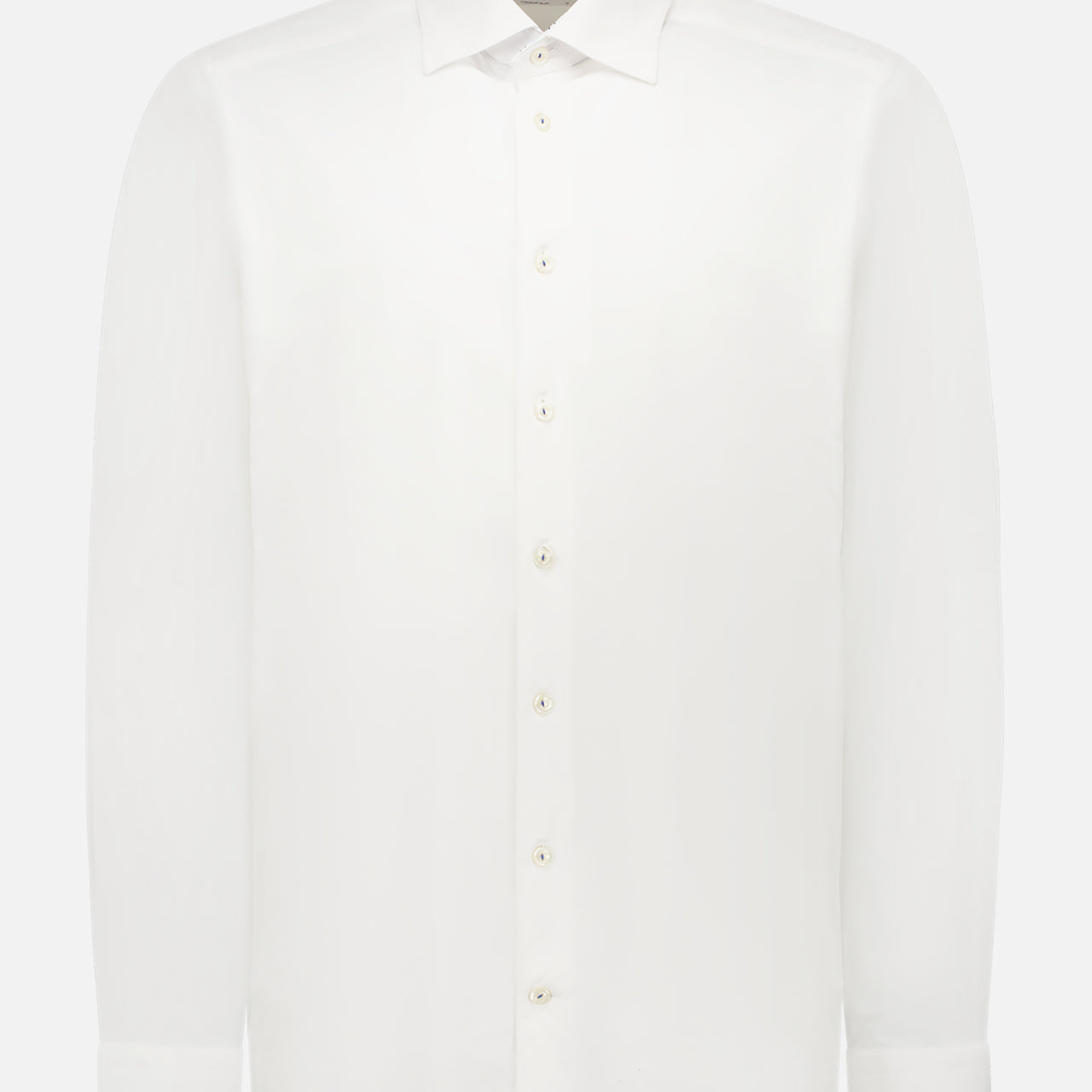 White Solid Four-Way Stretch Shirt (7569944248435)