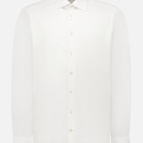 White Solid Four-Way Stretch Shirt (7569944248435)