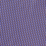 The ETON Ananas Silk Twill Pocket Square features a blue base with small orange and pink paisley motifs and a solid blue border.