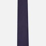 A Semi Solid Woven Silk Tie by ETON, featuring a rich dark purple color and crafted in Italy, is displayed on a plain white background.