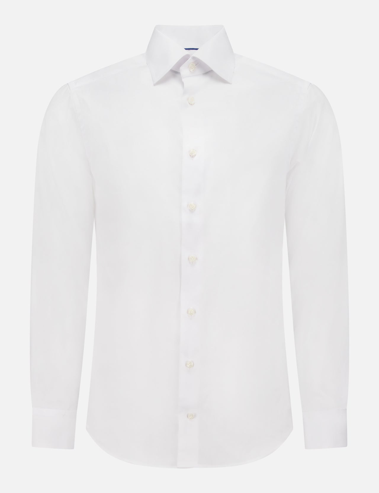 The ETON Signature Twill Shirt is a long-sleeved, white 100% cotton dress shirt with a classic collar, shown on a plain white background.