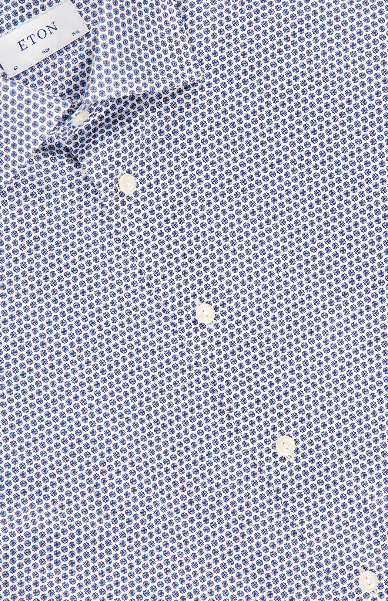 Light Blue Micro Floral Signature Twill Shirt (7569944477811)