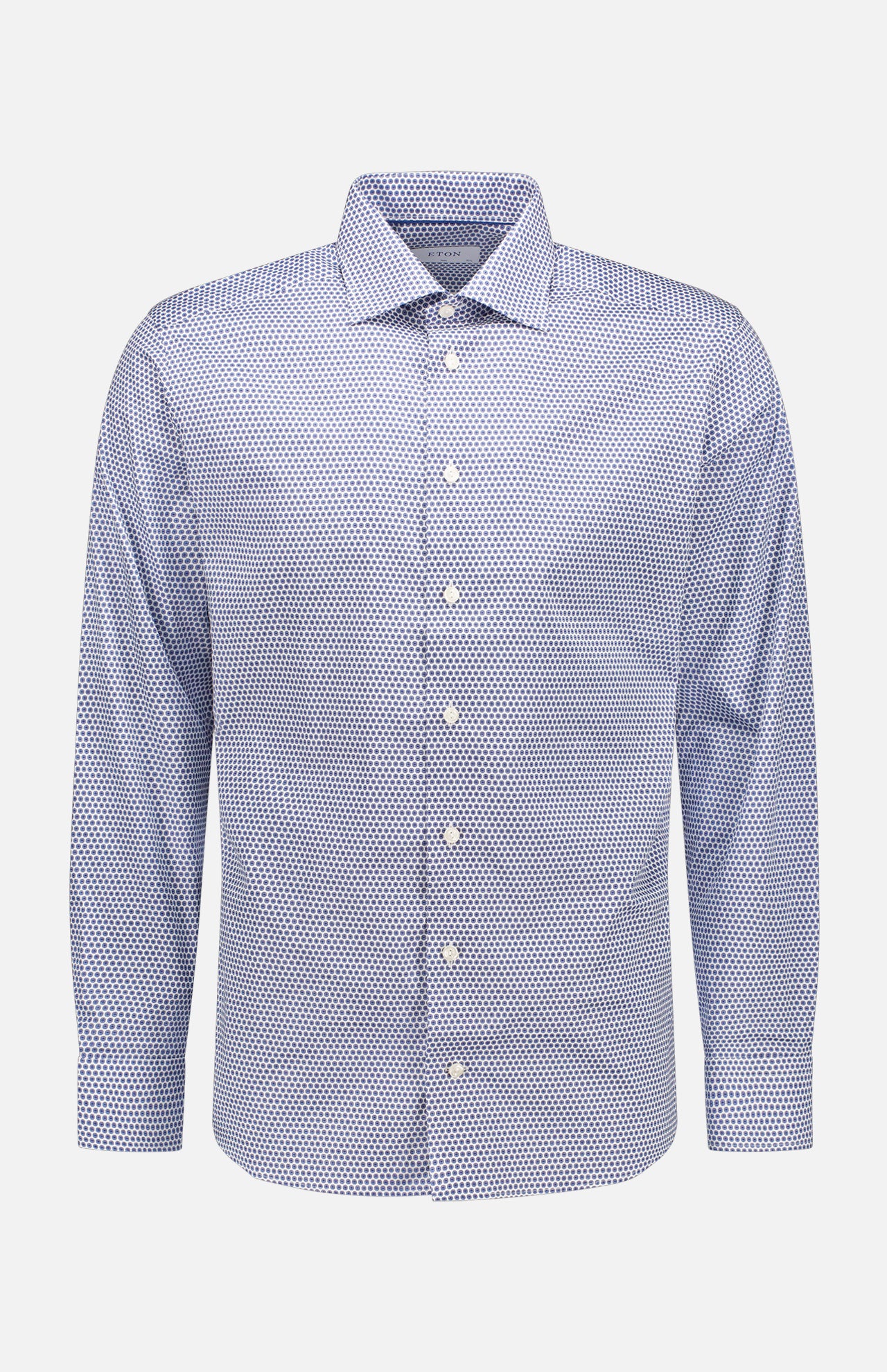 Light Blue Micro Floral Signature Twill Shirt (7569944477811)