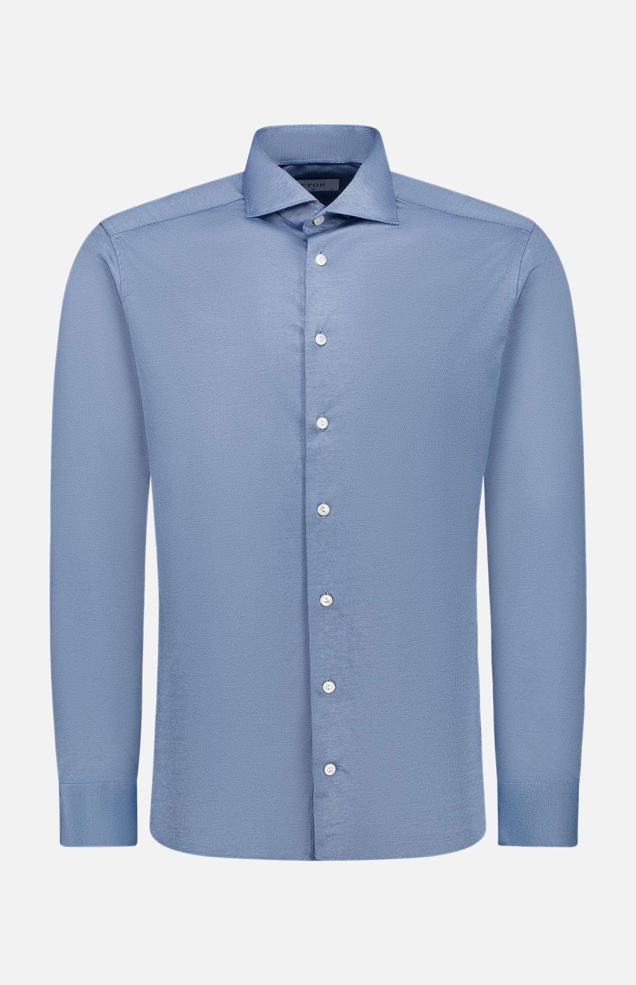 Mid Blue Filo Di Scozia Semi Solid Shirt (7569944281203)