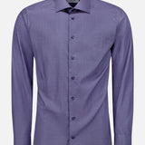Navy Blue Micro Paisley Signature Twill Shirt (7569944510579)