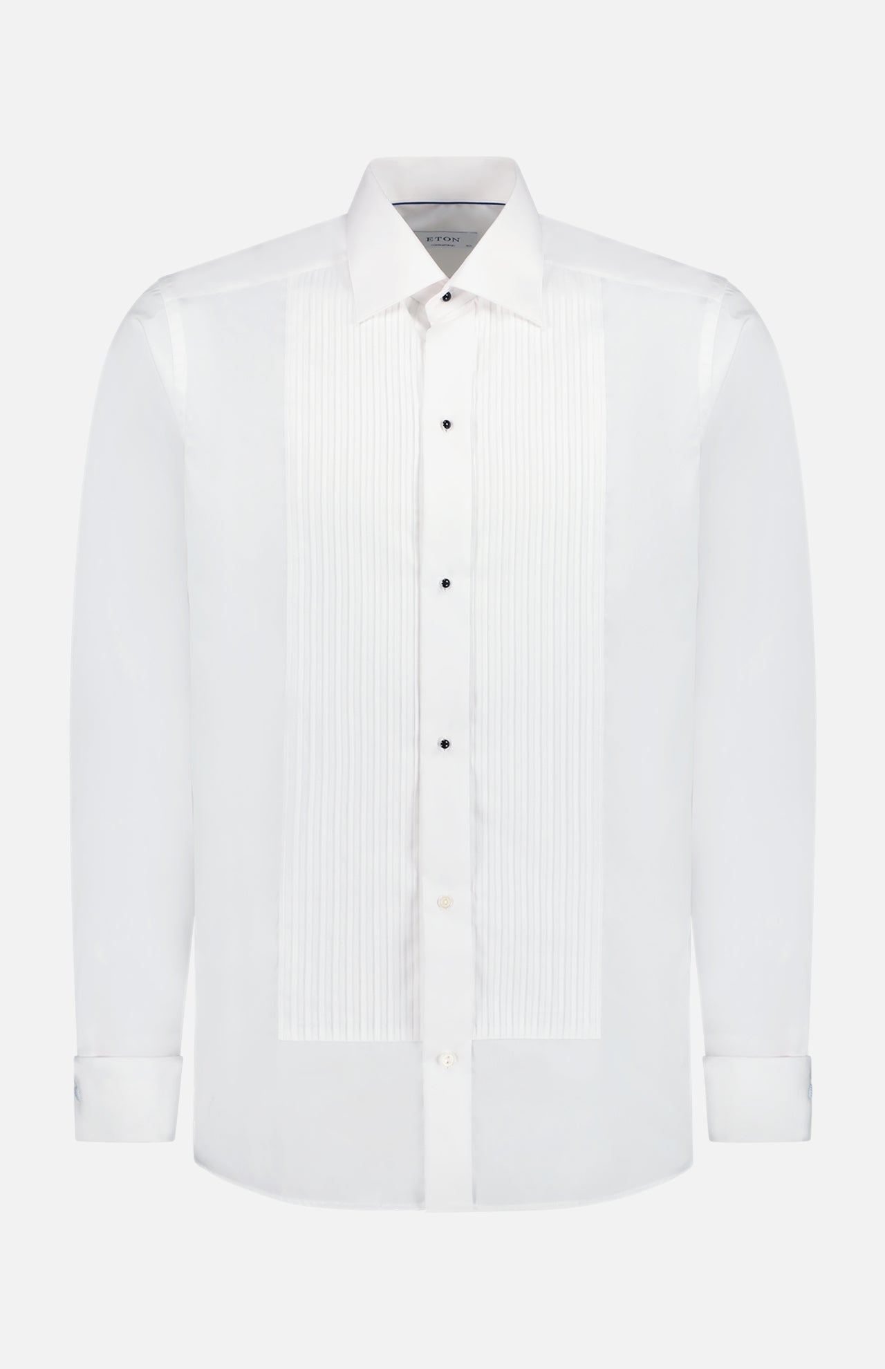 White Plissé Bibbed Tuxedo Shirt (4441564741747)