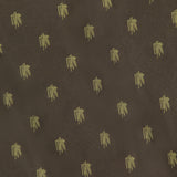 ETRO Paisley Bandana Scarf in dark brown fabric features evenly spaced small gold palm tree motifs, evoking the look of a classic silk bandana.