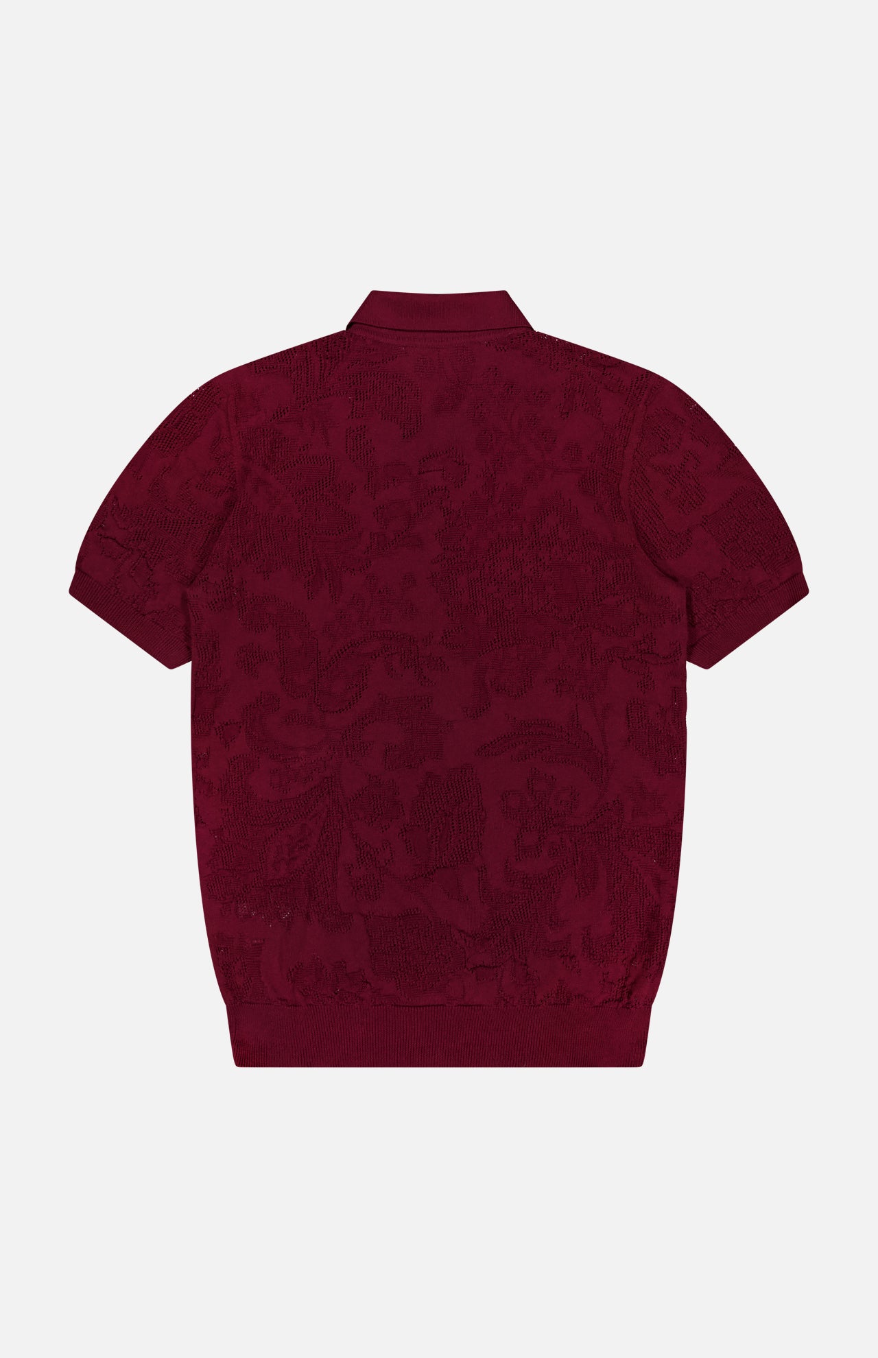 Perforated Knit Polo Shirt (14695389626731)