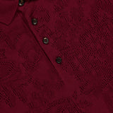 Perforated Knit Polo Shirt (14695389626731)