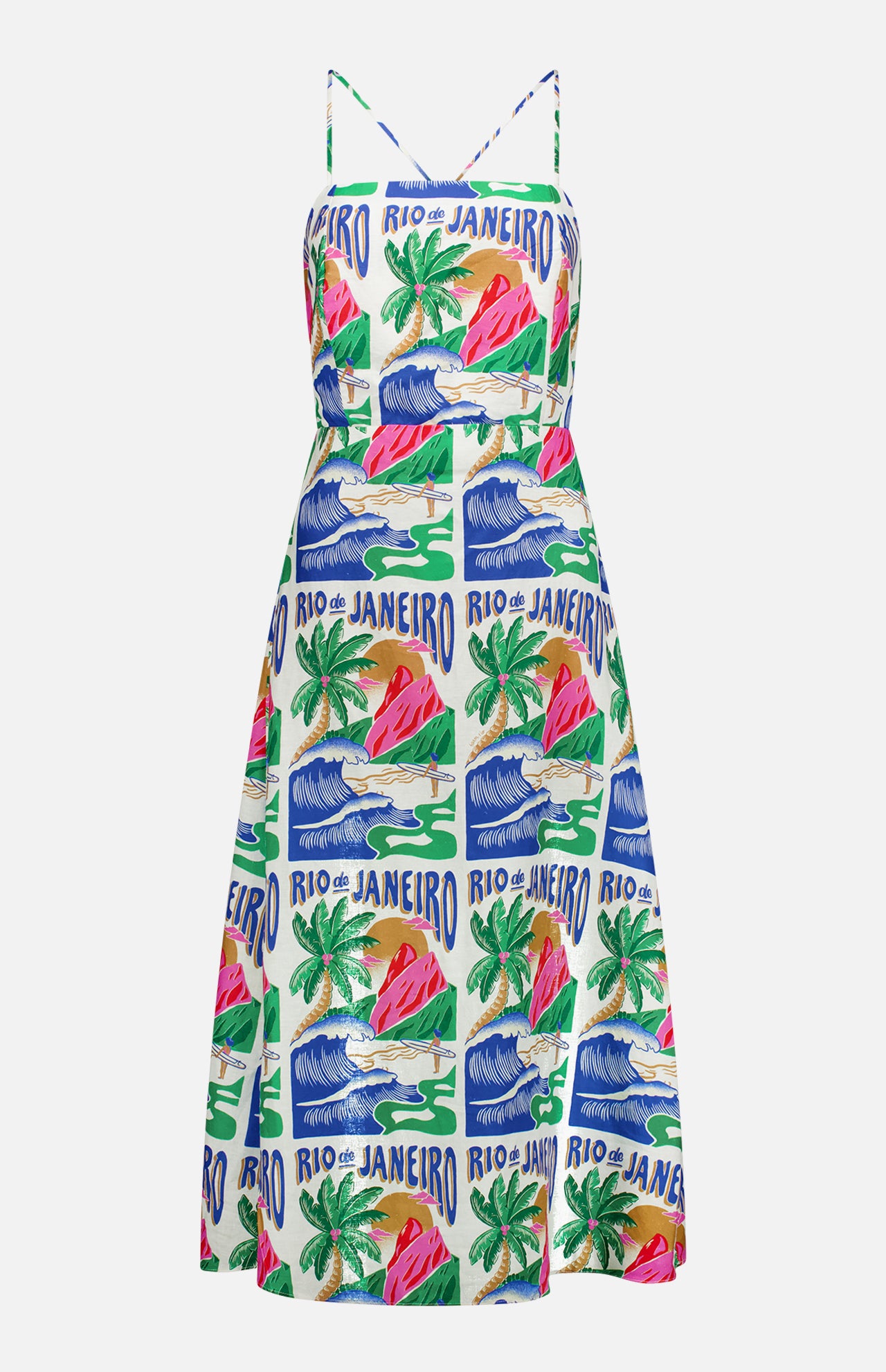 Carioca Posters Midi Dress (7482913390707)